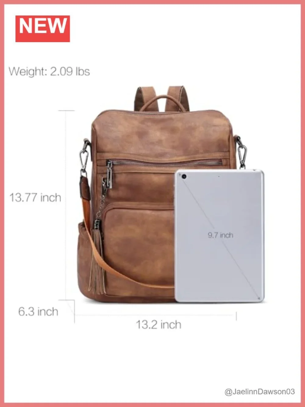 Vegan Leather Backpack for Women Convertible Shoulder Bag Travel
